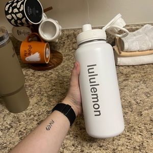 Lululemon white water bottle